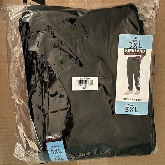 Kirkland Signature Men's Logo Jogger, Black (size : 3XL) - Picture 6 of 6